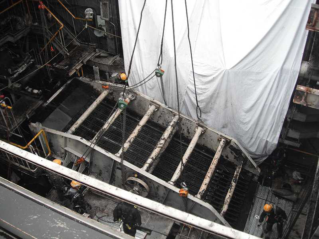Before removal of existing equipment